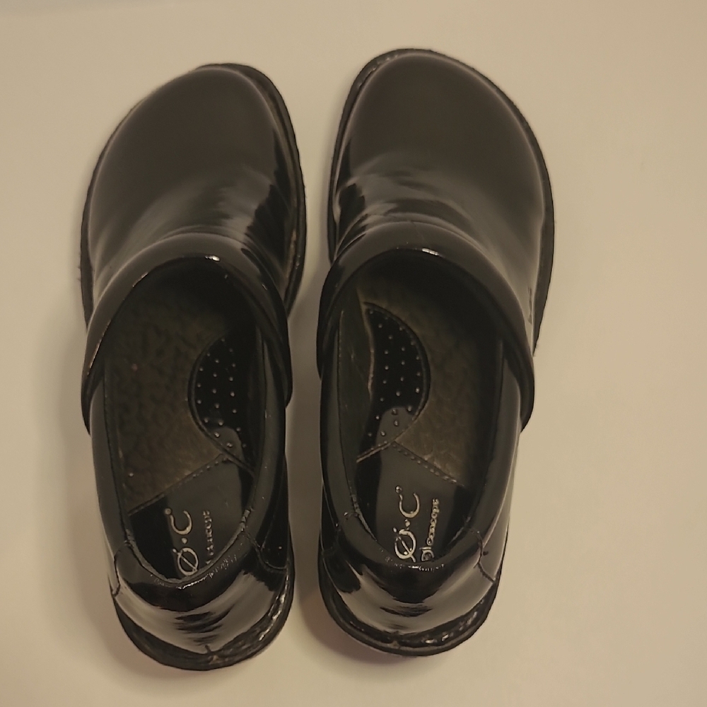 BOC Black Patent Clogs